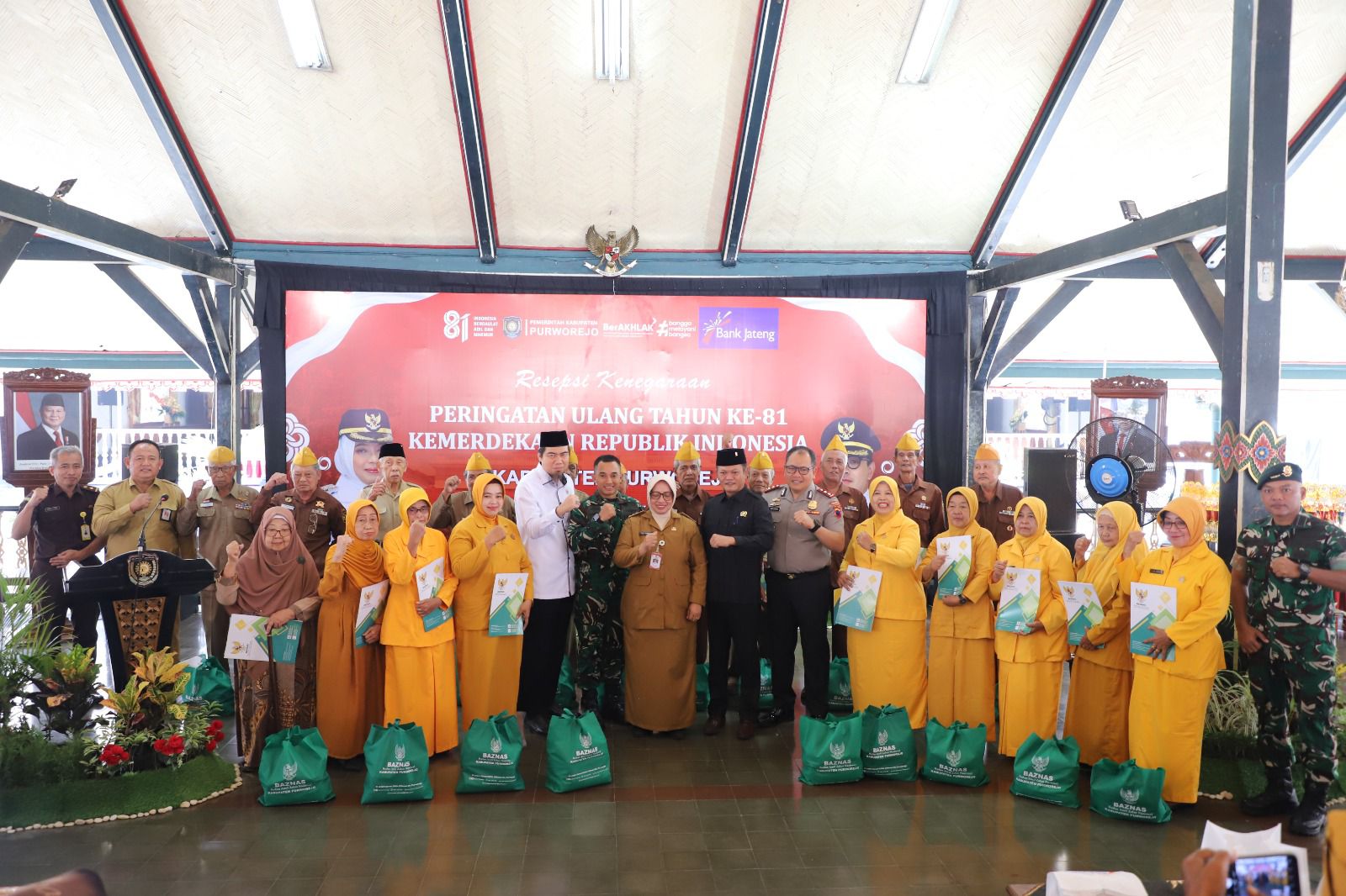 Resepsi Kenegaraan HUT ke-81 Kemerdekaan RI di Kabupaten Purworejo, Momentum Memperkuat Gotong Royong dan Semangat Membangun Daerah