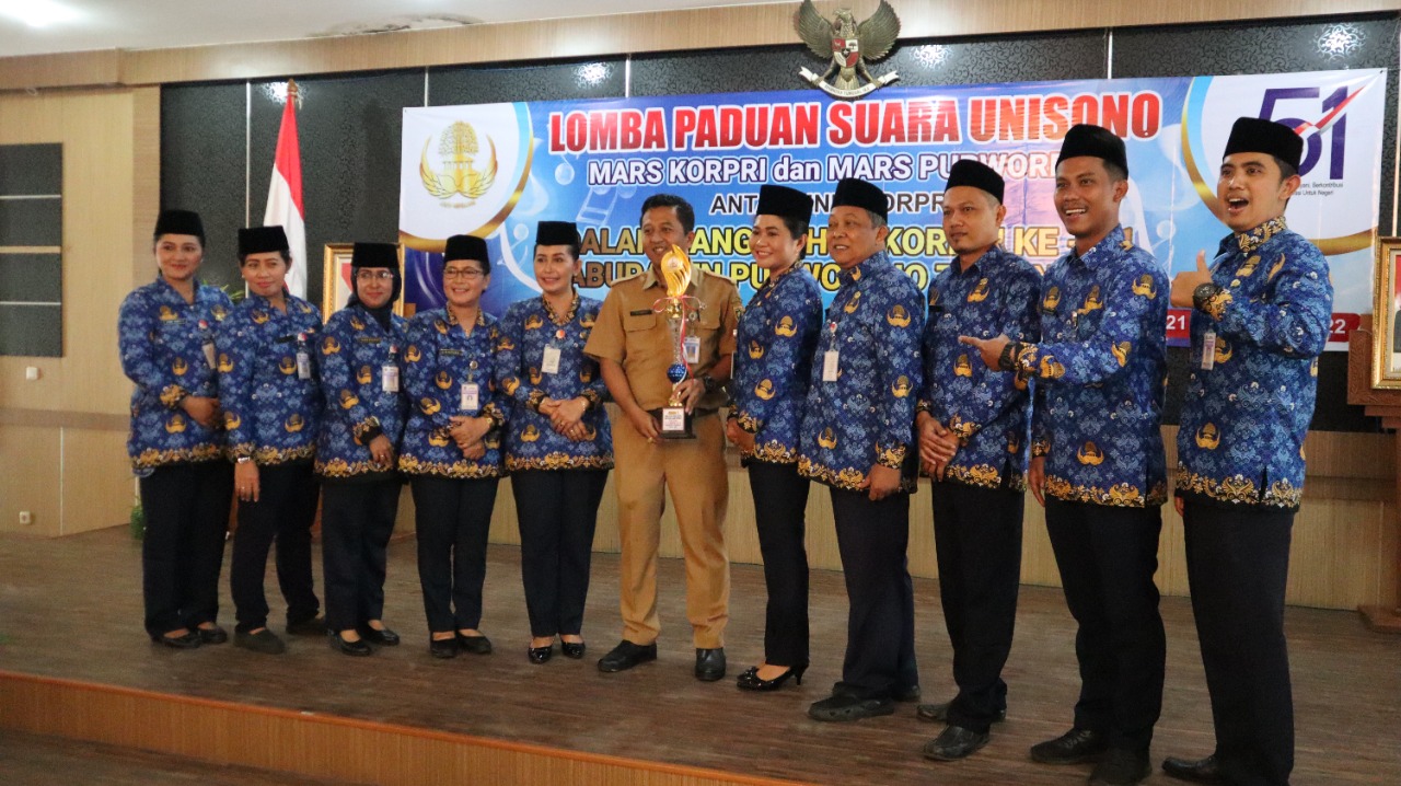 Peringati HUT Korpri Ke 51, DP Korpri Kabupaten Purworejo Selenggarakan Lomba Paduan Suara