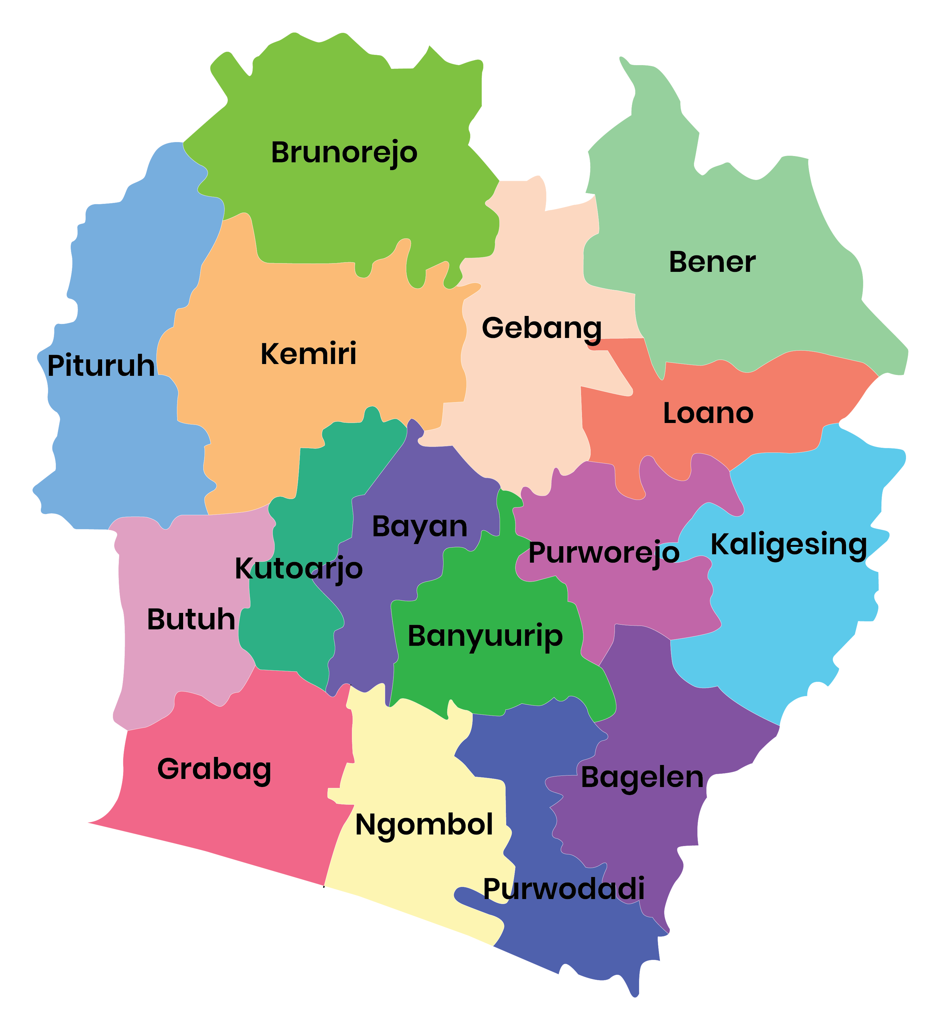 Peta Kabupaten Purworejo